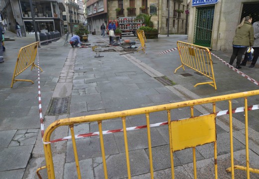 Adxudicada provisionalmente a reposición do pavimento das rúas peonís de Galicia e Santa Uxía e a Praza de Compostela
